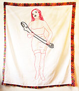 Woman with Wrench. Embroidery